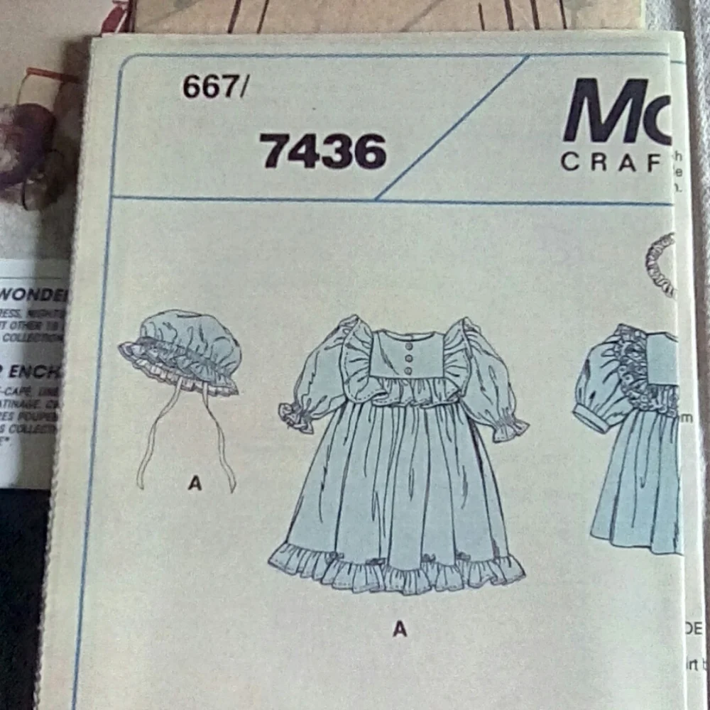 McCall's 7436 Doll Wardrobe fits American Girl Doll